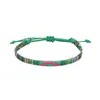 Pulseira Transfronteiriça Colorida de Algodão e Linho Estilo Étnico Novo Boêmio, Pulseira de Tecido Trançado Simples e Versátil
