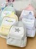 Mochila moderna y única para chicas de secundaria, estilo coreano de alta estética, bolso de hombro fresco y lindo de lunares para estudiantes de preparatoria