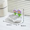 Jabonera de cerámica ligera de lujo con drenaje, creativa, sin perforaciones, para el hogar, con diseño de flores, para lavabo, de alta gama