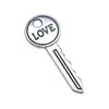11X27Mm 1.1g Plata Antigua Zakka Aleación de Zinc Accesorios Colgante de Llave de Amor