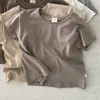 Camiseta Infantil de Verão Casual Estilo Fino Estilo Ins Versão Coreana Unissex Top de Manga Curta para Bebê Roupa de Manga Curta para Bebê Tendência