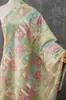 Tela Jacquard Brocado con Patrón Floral de Flor de Cerezo Geométrico Estilo Japonés Tela para Caja de Joyería Teñida en Hilo Kimono Qipao Chaleco Vintage