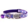 Collar de 1 cm para mascotas pequeñas con decoración de campana, accesorios de tracción para perros en exteriores, collar con hebilla gris anti-pérdida