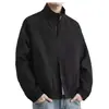 Estilo Minimalista de Moda Casual Juvenil Nuevo Cuello Alto Cremallera Cárdigan Color Sólido Versátil Viaje Diario Chaqueta de Manga Larga