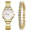 Comercio Exterior Transfronterizo Explosiones Moda Casual Reloj de Correa de Acero para Mujer Balanza Digital Simple Reloj de Cuarzo para Estudiante