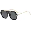 Nuevas Gafas de Sol Europeas y Americanas Transfronterizas de Amazon, Gafas de Sol Tipo Aviador, Gafas de Sol Cuadradas Universales para Hombres y Mujeres 86240
