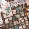 Adesivos de Carimbos de Papel Cobre Vintage Yanji - Série Fantasia de Coleção de Selos - 50 folhas em 6 designs para escolher para decoração de base