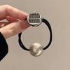 Corda elegante com cabeça de pérola 2024 nova tiara de alta qualidade elástico alto durável elástico de borracha corda de cabelo acessórios de cabelo