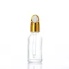 Botella de vidrio de 30 ml para aceites esenciales, botella gotero de 50 ml con punta de goma, botella de muestra transparente, botella dispensadora de esencia cosmética, botella vacía