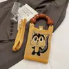 Monedero para Fiesta Estudiantil, Bolso para Teléfono Móvil de Compras, Bolso de Hombro Pequeño Tejido, Bolso de Mano Lindo Versátil, Bolso Cruzado Mini para Mujer
