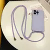 Capa de Celular para iPhone 16 com Alça Transversal Ajustável para Apple 15 Pro Max, Compatível com 13/14, Capa e Alça Integradas