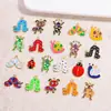 Venta al por mayor transfronteriza de accesorios para joyería DIY: colgantes de esmalte con forma de insecto de dibujos animados, collares hechos a mano, llaveros y dijes pequeños de aleación