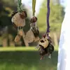 Campanillas de Viento Naturales Hechas a Mano con Cáscara de Fruta, Sonajeros Manuales de Cáscara de Fruta para Alivio del Estrés, Llaveros, Colgantes para Bolsas, Adornos Colgantes para Coche al por Mayor