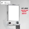 Espejo de Baño Inodoro Inodoro Espejo de Cristal Espejo Cuadrado Colgante de Pared Sin Perforaciones Colgante Horizontal Colgante Vertical Soporte de Espejo