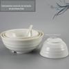 Imitação de porcelana louça tigela melamina estilo japonês plástico macarrão tigela grande sopa tigela branca melamina horizontal grão tigela espessada atacado