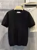 Nueva Camisa de Punto de Manga Corta con Cuello Redondo de Verano para Hombre, Camiseta de Negocios Ajustada de Seda de Hielo, Venta al por Mayor Transfronteriza