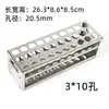 Estante para tubos de ensayo de acero inoxidable de laboratorio, plástico, estante para tubos de centrífuga de aleación de aluminio, estante para tubos de ensayo con agujeros redondos de 30/40 agujeros