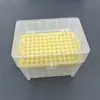10ul200ul1ml5ml10ml Caixa de 60/96/100 poços para pontas, caixa de pontas, suporte de pontas, branco, amarelo, azul