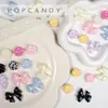 Brincos de Miçangas Acrílicas Coloridas com Laço e Flor para Menina Fofa, Pulseira de Corrente para Celular, Pingente DIY