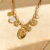 Collar Versátil de Cadena para Clavícula con Múltiples Colgantes, Nuevo Producto Popular Transfronterizo Europeo y Americano, Diseño de Nicho Ins, Lujo Ligero de Gama Alta
