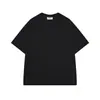 Nueva Camiseta de Algodón Peinado de 280g Estilo Hong Kong, Corte Holgado, Hombros Caídos, Cuello Redondo, Manga Corta, Uniforme de Grupo, Ropa de Trabajo con Logo Impreso