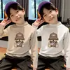 Y2100 # Camiseta Térmica de Capa Base para Niños, Estilo Otoño e Invierno, Nuevo Modelo 2025 para Niños, Cuello Semi Alto, Manga Larga, Top Cálido.