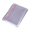 Bolsa OPP con cabezal de tarjeta blanca y agujero para colgar largo, para bolígrafos, recambios, tubo de plástico, bolsa de embalaje transparente, bolsa delgada con autocierre