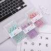 Conjunto combinado de escritório two-in-one transfronteiriço cor Macaron tamanho grande e pequeno clipe de papel tachinha em formato de I caixa com fecho magnético