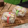 Caja de embalaje cuadrada transparente para hornear, caja engrosada de grado alimenticio para ensalada de frutas, caja de embalaje para llevar de pastel y postre al por mayor