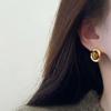 "Fantasia de outono" estilo Maillard Pedra Olho de Tigre brincos geométricos outono e inverno novo alta qualidade luxo leve moda nicho