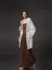 Nuevo Estilo Primavera/Verano 2026 Chic Perezoso Hombros Descubiertos Sin Mangas Fruncido Elegante Vestido Largo para Viajes con Textura de Alta Calidad