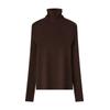 Suéter Delgado de Lana Fina 120S Hilo del Yangtsé Shimadzu 18 Agujas Suave con la Piel Cuello Alto Cálido Ropa Interior Base para Mujer Otoño e Invierno