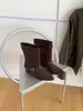 Primeiro Encontro Temporada 2026 Fivela Atmosfera Salto Plataforma Botas Western Femininas Couro Fosco Emagrecedor Versátil Botas de Cavaleiro