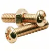 Tornillos y tuercas dorados franceses electrochapados al por mayor para accesorios de iluminación, tornillos y varillas de rosca dorados S color cobre chapados en oro de imitación para juguetes y electrodomésticos, transfronterizo