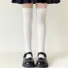 Calcetines Largos Hasta la Rodilla para Niñas y Mujeres, Calcetines Largos de Terciopelo de Colores Dulces para Primavera y Verano, Calcetines de Muslo Transpirables Antideslizantes Estilo Coreano para Niñas