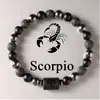 12 Pulseiras de Signos do Zodíaco Acessórios de Joalheria Transfronteiriços Capricórnio Touro Pedra Olho de Tigre Pedra Natural Pulseiras dos Doze Signos do Zodíaco