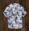 2024 Lançamento Estação Independente Transfronteiriço Elemento Carpa Impressão Digital 3D Camisa Solta Tendência Manga Curta Top Masculino