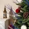 Bola de tinsel com barba de dragão e glitter dourado de 43 cm para festas de fim de ano, galhos com glitter, arame com glitter, barba de dragão, decoração de árvore de Natal, bagas