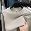 Moletom masculino de gola redonda de alta qualidade transfronteiriço, novo modelo outono 2026, versátil, macio, confortável, top básico casual masculino
