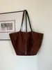 Bolso tote para mujer, bolso de mano casual vintage nuevo 2026, bolso de hombro de terciopelo para ir al trabajo, otoño, gran capacidad, diseño simple