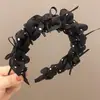 Diadema de Lunares con Lazo de Corona Alta para Mujer 2025 Nuevo Estilo Diadema de Estilo Extranjero de Gama Alta con Peine Antideslizante