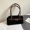 Bolsa de Mão de Luxo de Nicho Grande Capacidade Feminina Outono e Inverno Bolsa de Ombro/Axila Retrô Bolsa de Mão para Trabalho e Comutação