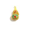 Colgante de calabaza azul ardiente de oro antiguo que conserva el color, colgante de palabra de la suerte, colgante de borla de estilo antiguo para colgar en el coche, accesorio