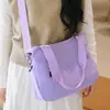 Novedad de verano: Bolso cruzado casual morado brumoso, simple y elegante, suave y femenino, bolso tote versátil
