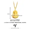 Colgante de Calabaza de Buda Pequeña de Oro Arena Vietnamita de Alta Retención de Color Nuevo Collar de Estatua de Buda Hueca con Diamantes de Estilo Étnico Chino al por Mayor