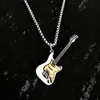 Collar con Colgante de Nota de Guitarra Eléctrica Yuhong Rock Estilo Punk Nicho Hip-Hop Personalidad Atractiva Venta Directa de Fábrica
