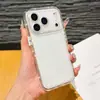 Case de Telefone para iPhone 18 PRO em Acrílico Colorido Translúcido, Tipo Cream Puff, com Borda Arredondada e Furos Finos, Case com Proteção contra Quedas para Apple 17