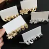 Brincos de gota florais estilo europeu e americano transfronteiriços, conjunto de 18 peças, brincos vintage elegantes, brincos de luxo leve de alta qualidade para mulheres
