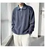 Sudadera de Otoño para Hombre, Moda Atractiva y Única, Cuello Half-Zip, Estilo Retro Americano, Sudadera Casual de Pana