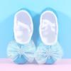 2022 Nuevos Zapatos de Baile sobre Hielo y Nieve para Niñas Suela Suave Práctica Zapatos de Garra de Gato Brillantes Lindos Forma de Ballet Azul 8009